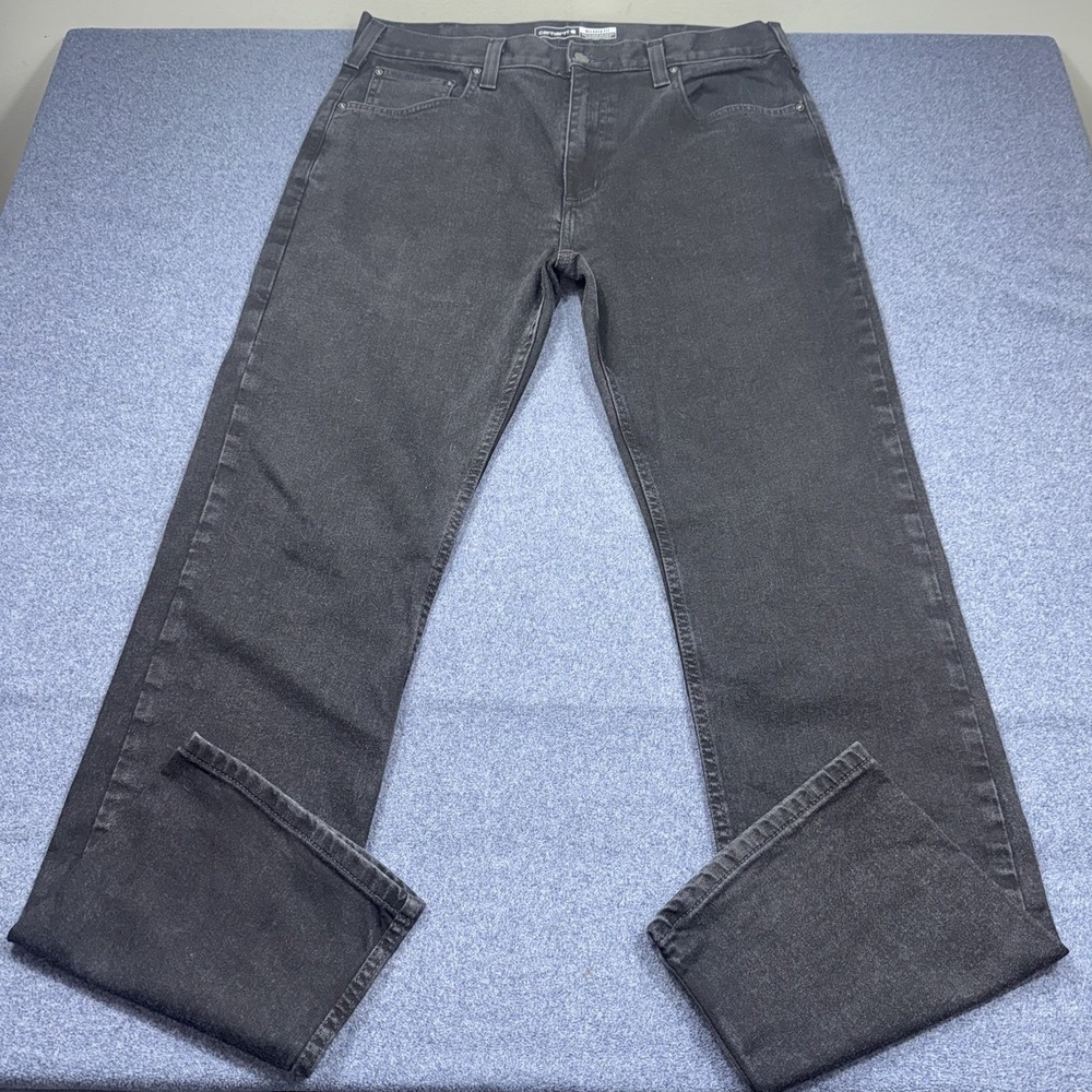 Carhartt Rugged Flex Relaxed Fit Jeans 36x34 BD2804-M Straight Black Denim Jeans